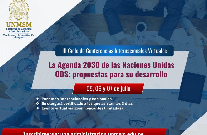III Ciclo de Conferencias Internacionales: La Agenda 2030 de las Naciones Unidas | ODS: propuestas para su desarrollo