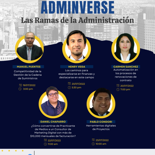 Participa en el Ciclo de Conferencias Adminverse: Las ramas de la administración