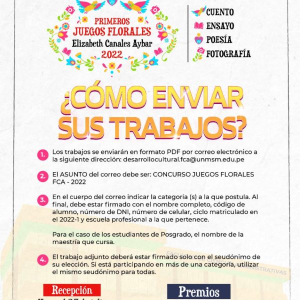 ¿DESEAS CONCURSAR EN LOS JUEGOS FLORALES DE LA FCA?