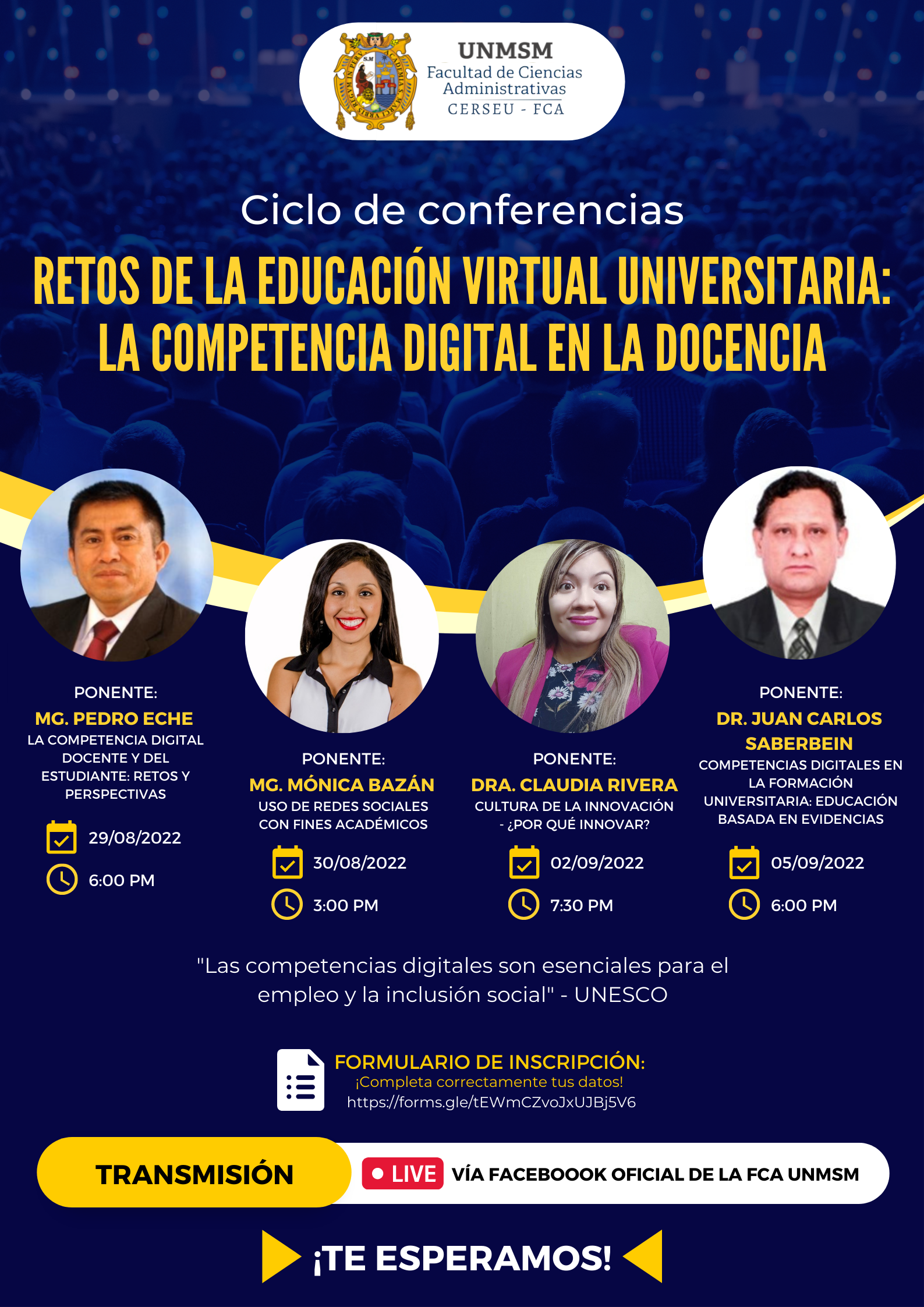 Ciclo de conferencias «Retos de la educación virtual universitaria: La competencia digital en la docencia»
