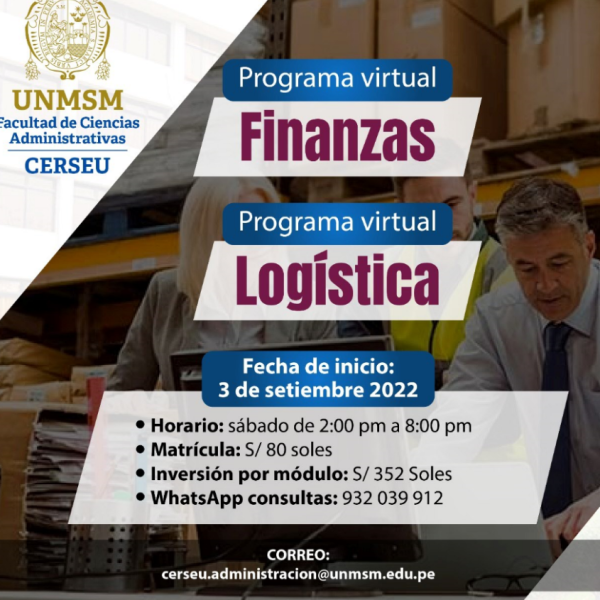 Programa de capacitación en Logística y Finanzas: inicio de clases 3 de setiembre