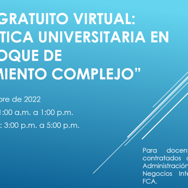Taller: “Didáctica Universitaria en un enfoque de pensamiento complejo”