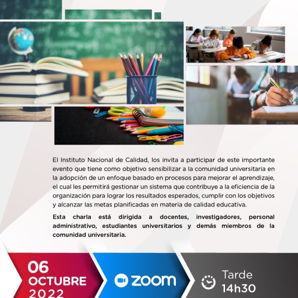 Charla virtual: «Sistemas de Gestión para Organizaciones Educativas, Basadas en la ISO 21001»