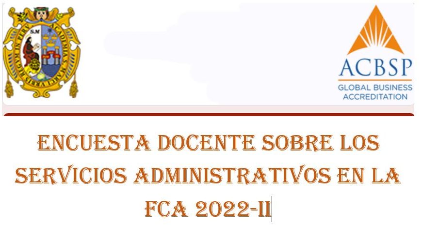 Docente de la FCA te invitamos a participar en la encuesta de satisfacción