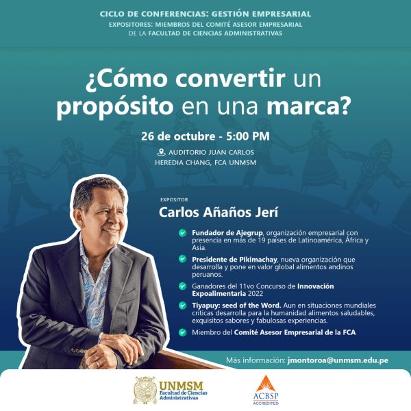 Conferencia: ¿Cómo convertir un propósito en una marca?