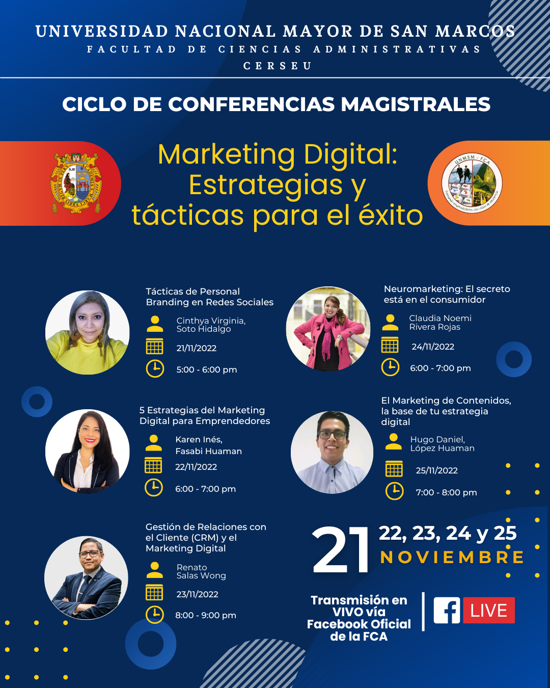 Ciclo de conferencias «Marketing digital: Estrategias y tácticas para el éxito».