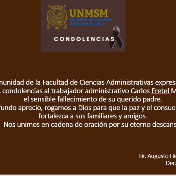 Nuestras más sentidas condolencias