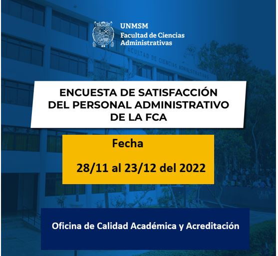 Encuesta de satisfacción del personal Administrativo del Semestre 2022-II