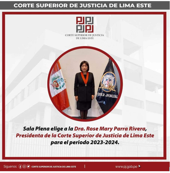 Docente de Negocios Internaciones es elegida presidenta de la Corte superior de Justicia de Lima Este