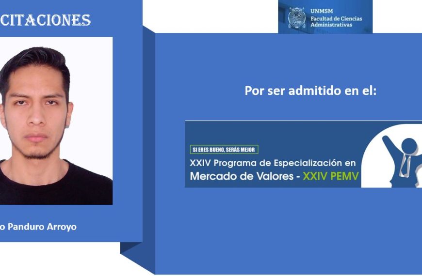 Estudiante de Negocios Internacionales es admitido en Programa de Especialización en Mercado de Valores