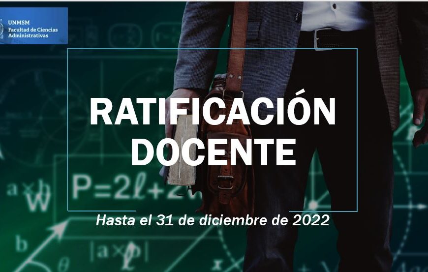 Ampliación hasta el 31 de diciembre para ratificación docente