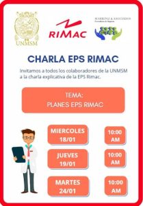 Charlas explicativas sobre la EPS Rimac – Facultad de Ciencias ...