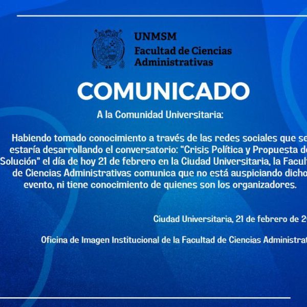 La FCA no auspicia el conversatorio “Crisis política y propuesta de solución”