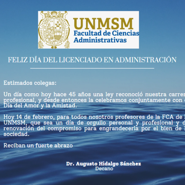 Feliz Día del Licenciado en Administración