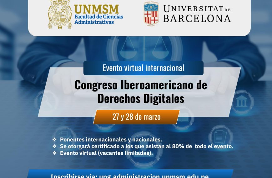 Congreso Iberoamericano de Derechos Digitales: 27 y 28 de marzo