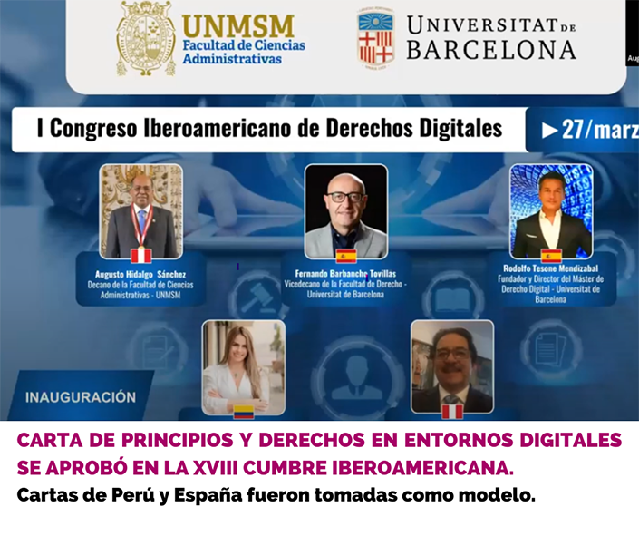 Ciencias Administrativas y Universidad de Barcelona inauguran Congreso Iberoamericano sobre Derechos Digitales