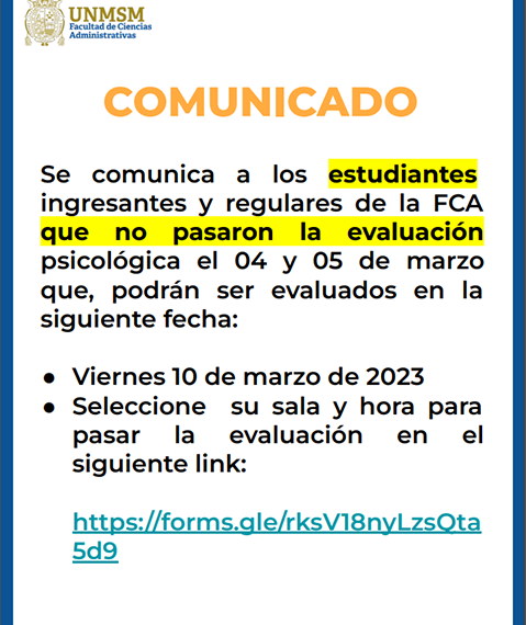 Nueva fecha para evaluación psicológica a estudiantes