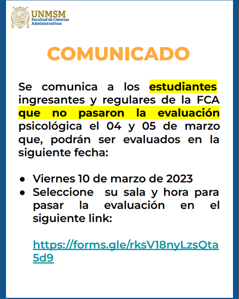 Nueva fecha para evaluación psicológica a estudiantes