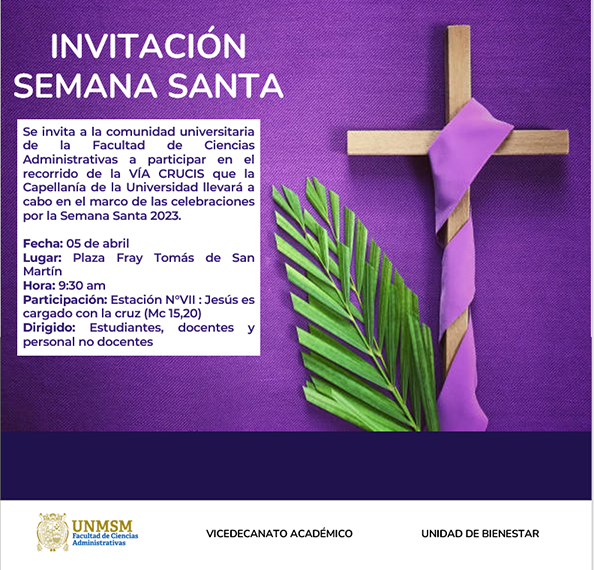Participa en la celebraciones por la Semana Santa en la UNMSM