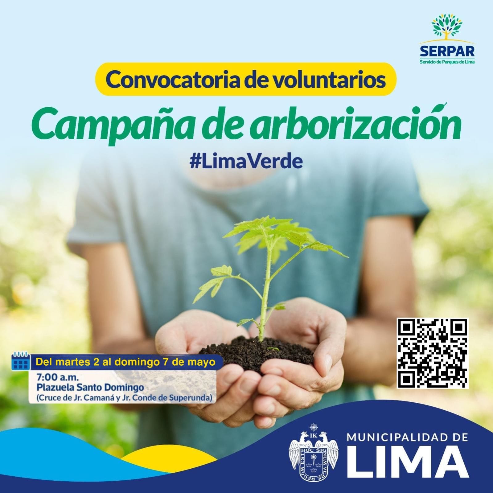 Convocatoria de voluntarios para Campaña de arborización Lima Verde
