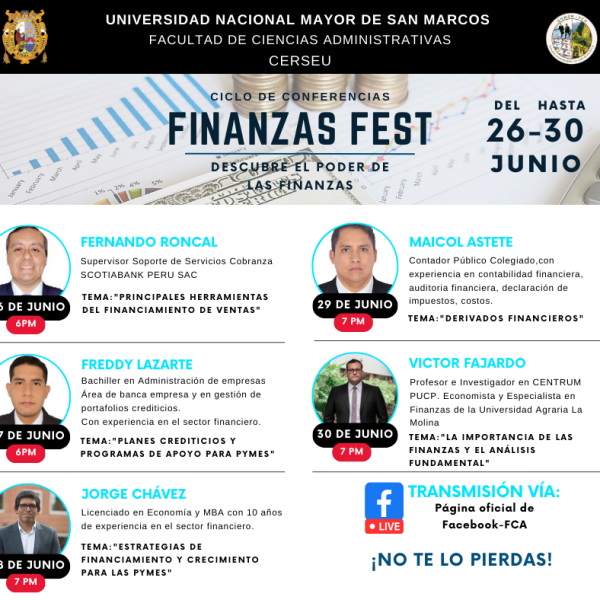 Ciclo de conferencias: «Finanzas fest: Descubre el poder de las finanzas».