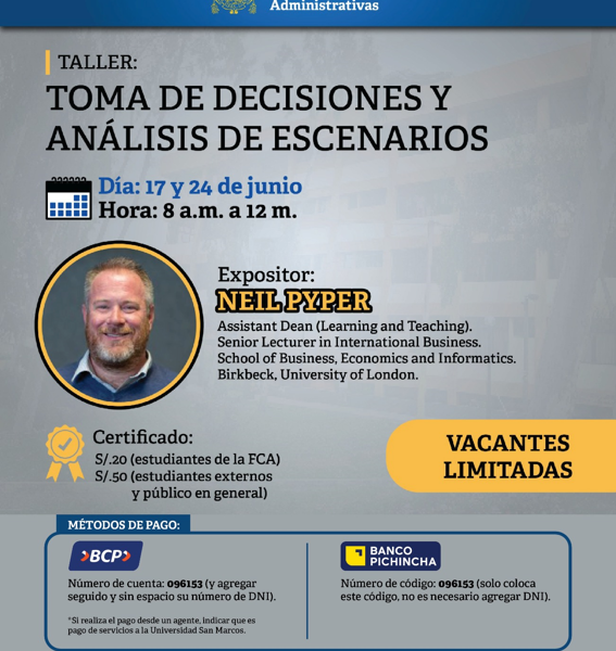 Taller: Toma de decisiones y análisis de escenarios