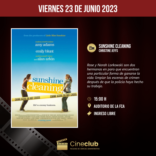 “Sunshine Cleaning” es la película que se proyectará este viernes en la FCA