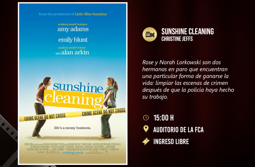 «Sunshine Cleaning» es la película que se proyectará este viernes en la FCA