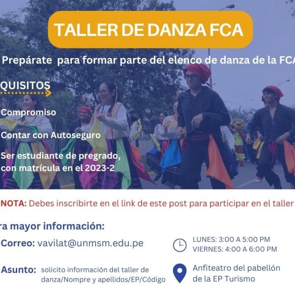 ¿Quieres pertenecer al elenco de danza de la FCA?