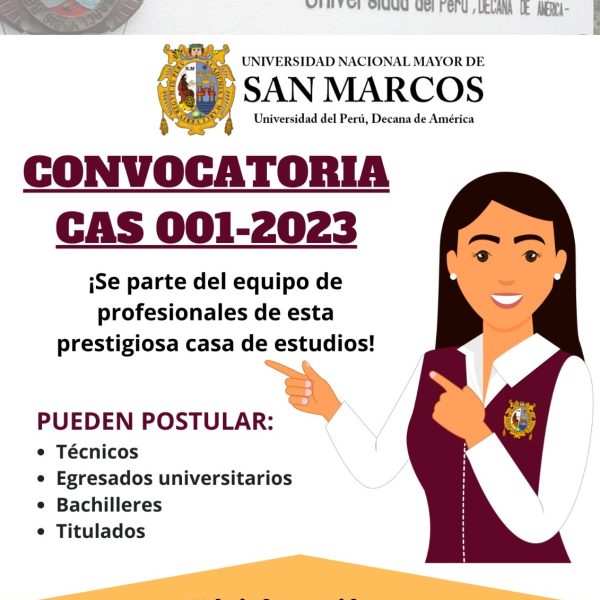 Concurso Público CAS N.º 001-2023/UNMSM