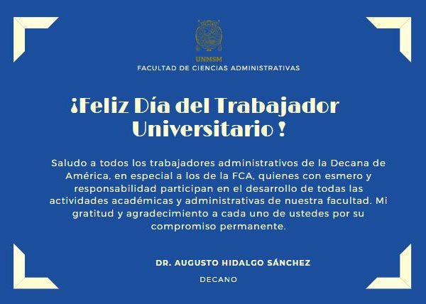 Feliz Día del Trabajador Universitario