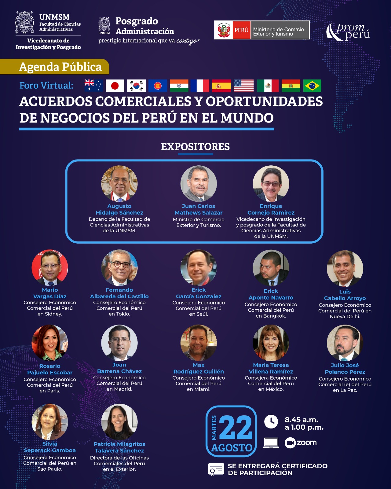 Foro Internacional «Acuerdos Comerciales y Oportunidades de Negocios del Perú en el Mundo»
