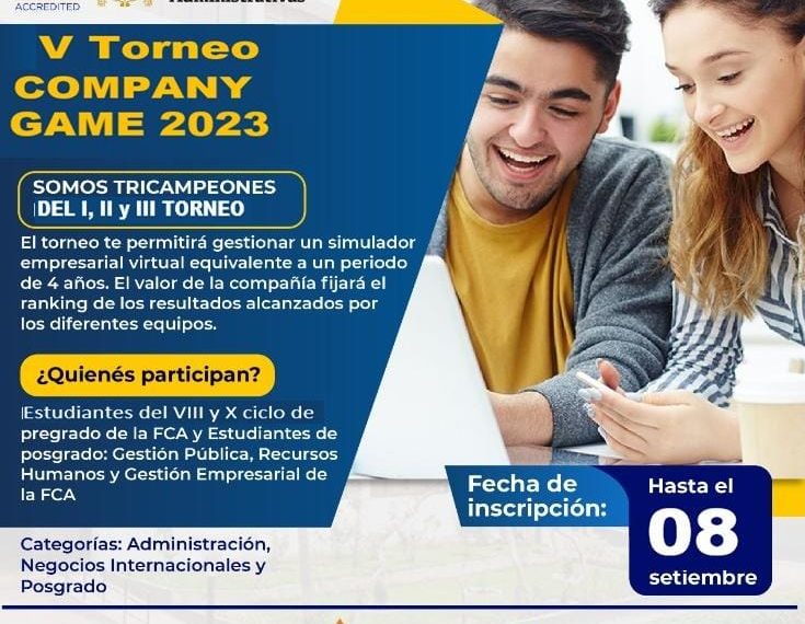 Inscríbete hasta el 8 de setiembre y participa en el V Torneo Company Game 2023