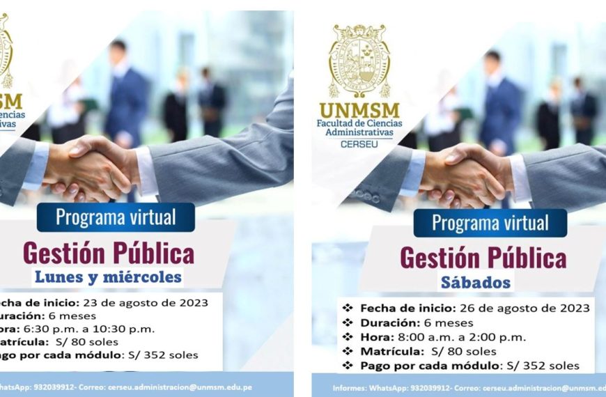 Programa virtual: Gestión Pública