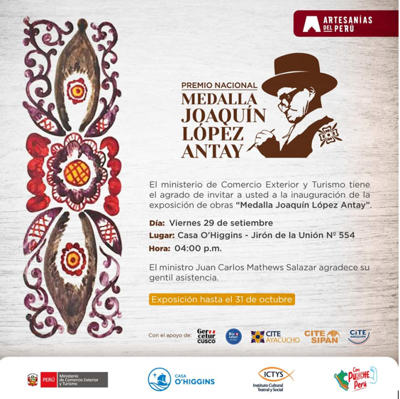 Exposición de obras de los premiados con la «Medalla Joaquín López Antay»