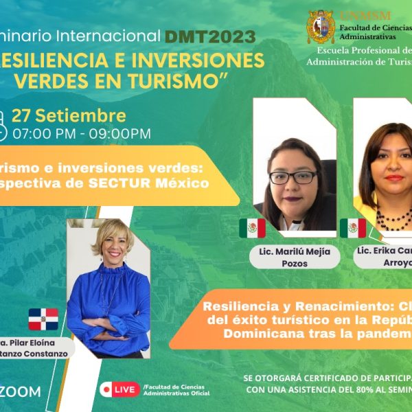 Por el Día Mundial del Turismo, Seminario Internacional: «Resiliencia e inversiones verdes en turismo»