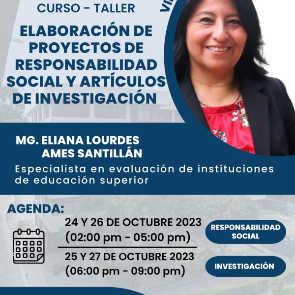 Curso Taller: Elaboración de proyectos de responsabilidad social universitaria y artículos de investigación