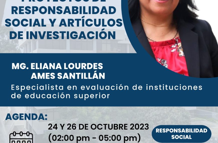 Curso Taller: Elaboración de proyectos de responsabilidad social universitaria y artículos de investigación