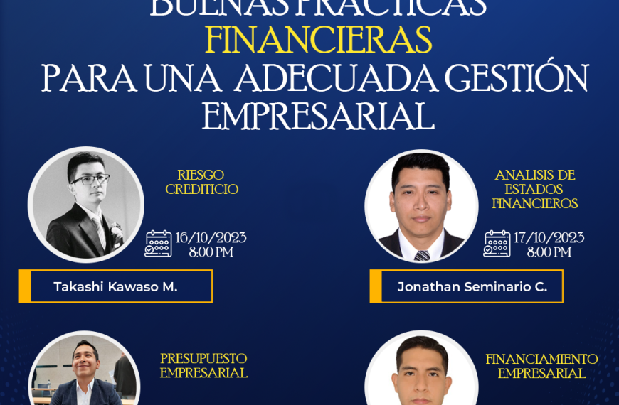 Conferencias: Buenas prácticas financieras para una adecuada gestión empresarial