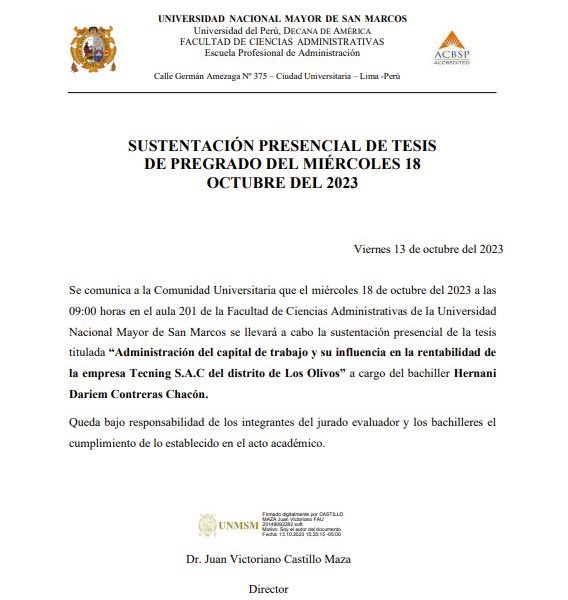 EAP: Sustentación presencial de tesis