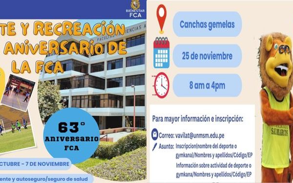Inscríbete y participa en la gymkana y deportes en nuestro 63 Aniversario