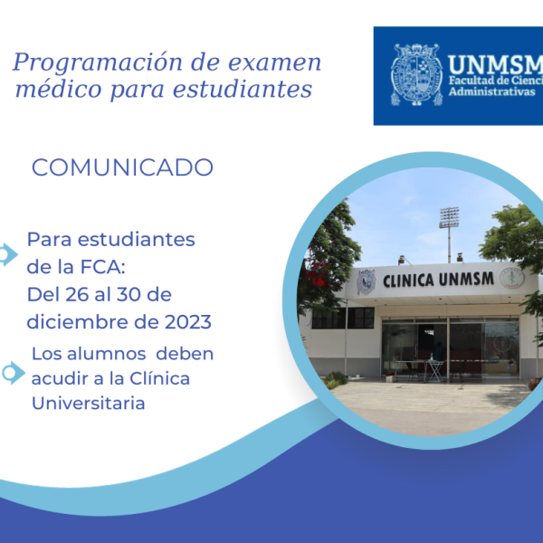 Programación de examen médico para estudiantes