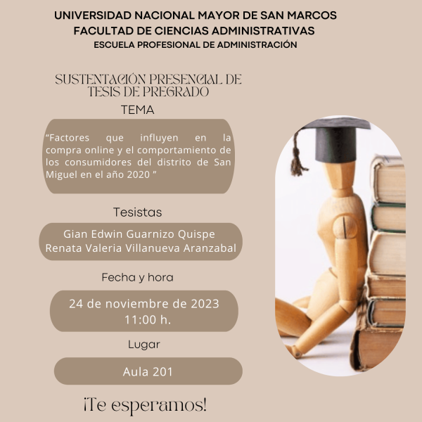 Sustentación presencial de tesis de grado: 24 de noviembre
