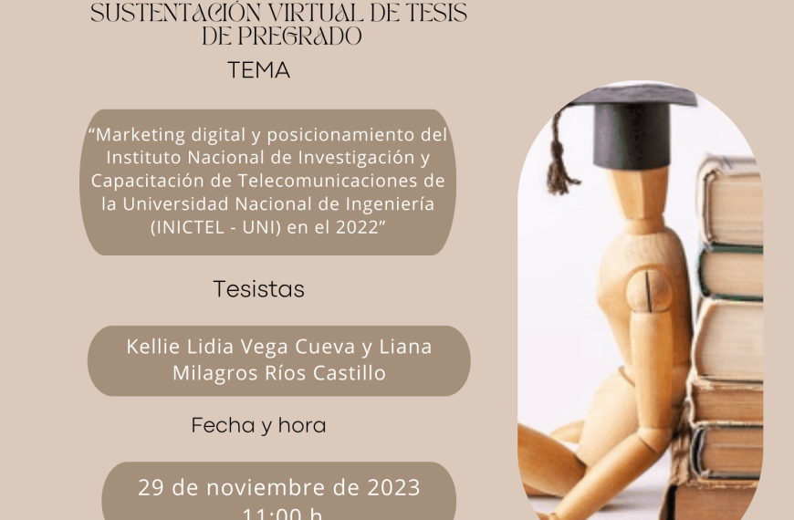 Sustentación virtual de tesis de grado: 29 de noviembre