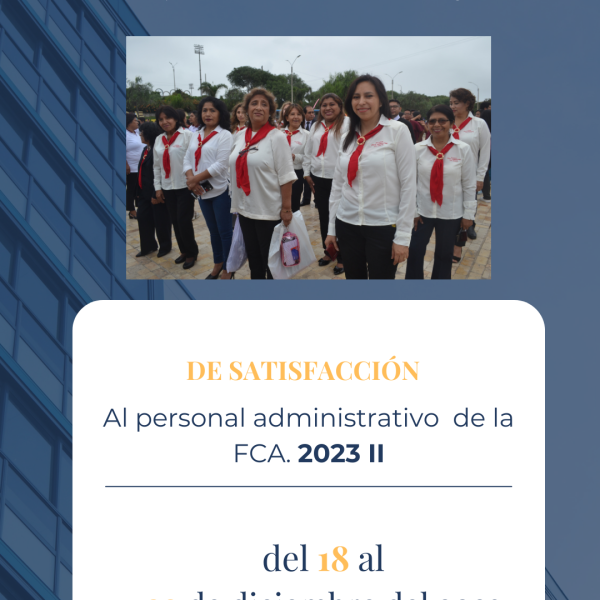 Encuesta de satisfacción al personal administrativo 2023-II