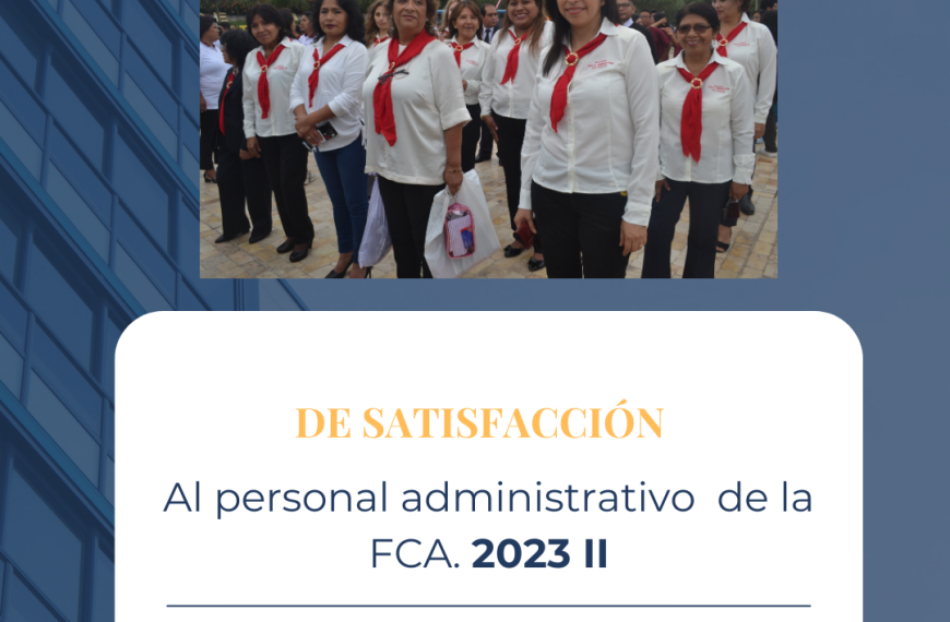 Encuesta de satisfacción al personal administrativo 2023-II