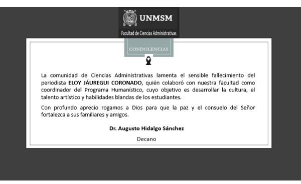 Lamentamos el sensible fallecimiento del periodista Eloy Jáuregui