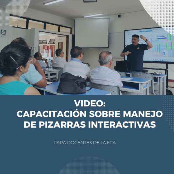 Vea el video de la capacitación: Manejo de pizarras interactivas