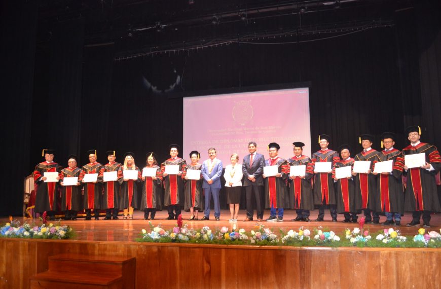 Alianza académica: 18 catedráticos recibieron doble titulación de la UNMSM y de la Universidad de Bordeaux