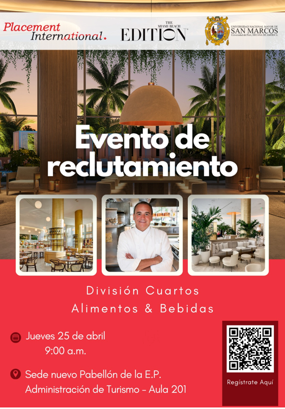 Evento de reclutamiento para The Miami Beach Edition Hotel busca talento en la EP Administración de Turismo